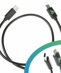 Elektrofahrrad24 Câble De Charge USB Micro B - USB C - 450 Mm