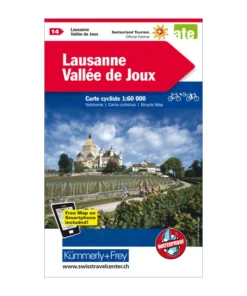 Carte Routière De La Suisse à Vélo "Lausanne - Vallée De Joux"