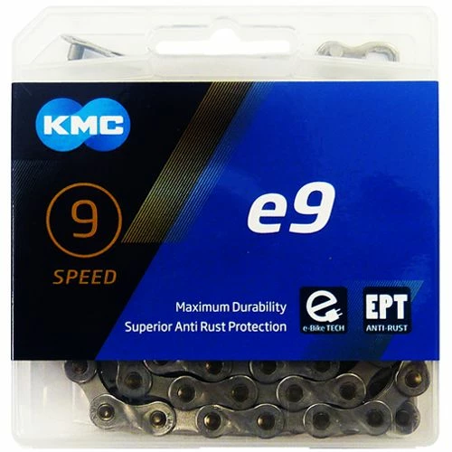 KMC - E9 EPT - Chaîne Compatible 9 Vitesses - 136 Maillons 1 KMC - E9 EPT - Chaîne Compatible 9 Vitesses - 136 Maillons