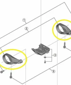Shimano - Colliers De Fixation (gauche/droite) Pour écran SC-E6100