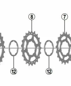 Shimano - Entretoise Y-1VN02000 Pour Cassette CS-M7000 SLX 11 Vitesses