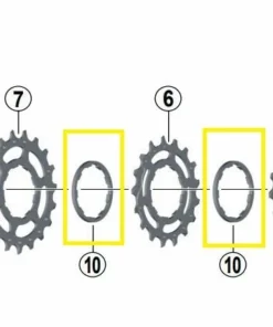 Shimano - Bague D'espacement Y1VN0500 Pour Cassettes Deore XT CS-M8000 Et SLX CS-M7000 -Batteries VAE Soldes shimano entretoise y1vn0500 2 3840x2160