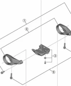 Shimano - Support Pour écran SC-6100 (kit Complet)