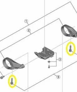 Shimano - Lot De 2 Vis De Fixation Pour Support D'écran (M4 X 15,5mm)
