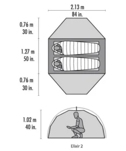 Tente MSR Elixir 2 -Batteries VAE Soldes tente msr elixir 2 3
